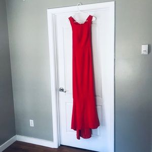 Formal Evening Wedding Fishtail Hem Maxi Dress